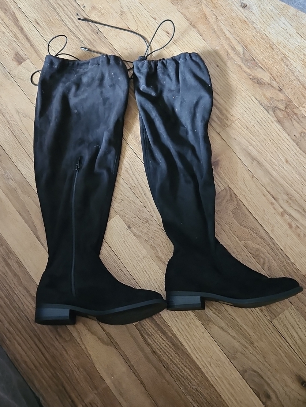 torrid Black Over-The-Knee Lace-Top Riding Boots